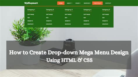 mega menu html css codepen|How To Create a Mega Menu .